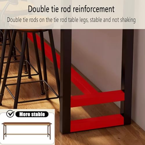 Table haute avec piètement en métal robuste et finitions soignées pour intérieur - 5