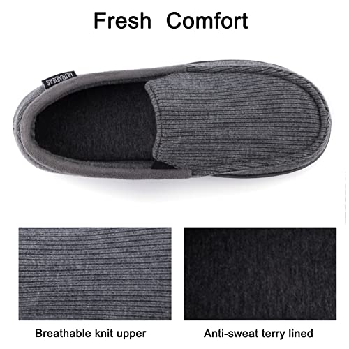 ULTRAIDEAS Men's Carver Slippers Moc Loafer House Shoes Memory Foam4