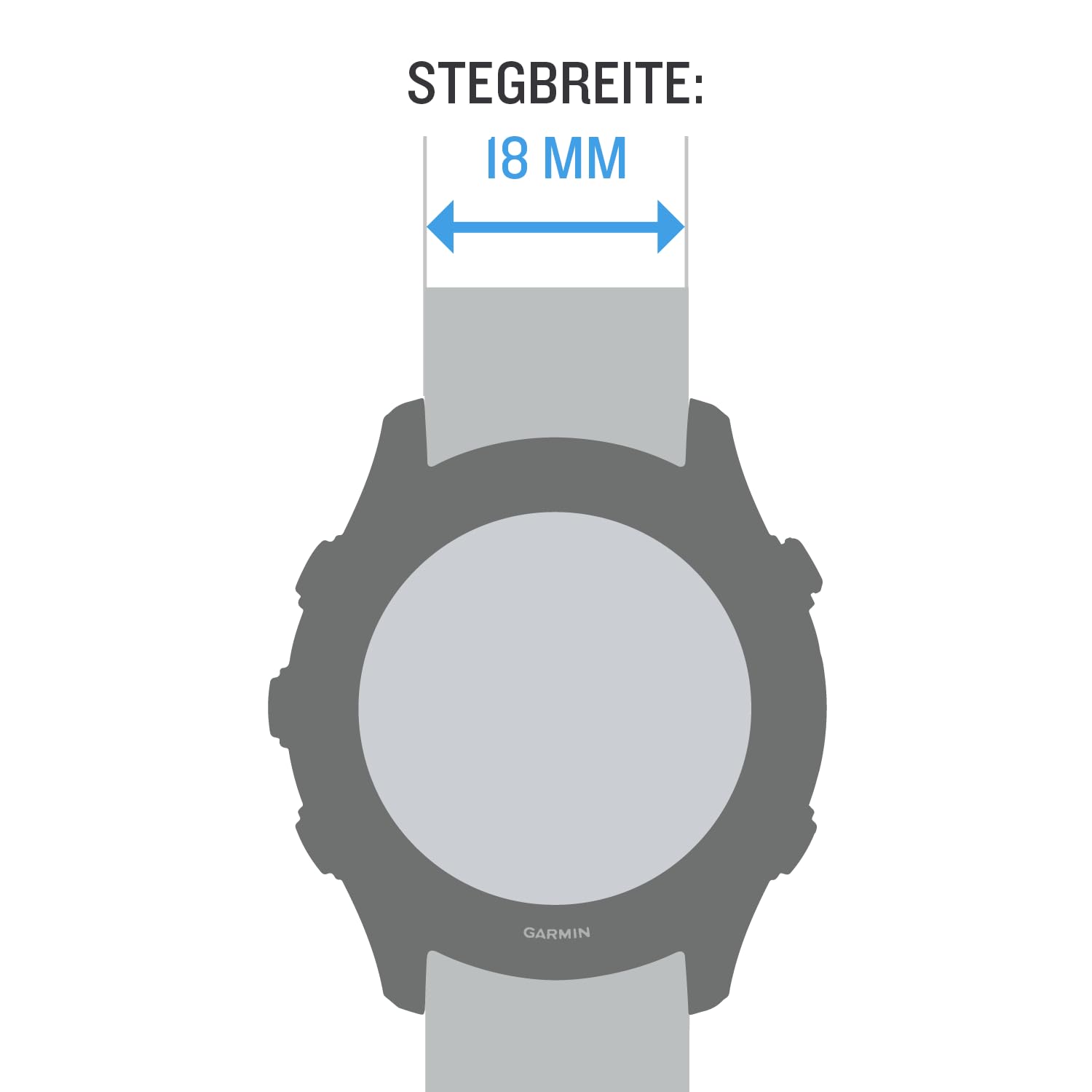 Garmin Ersatzarmband 18mm Silikon Beige/Hellgold 110-195 mm