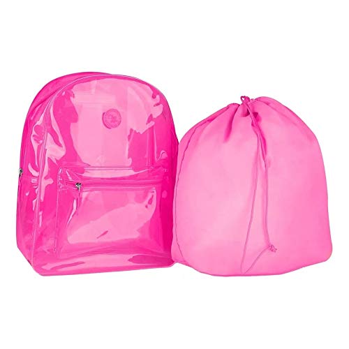 Mochila Feminina Transparente Neon Cg2291