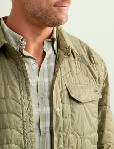 HUK Men's Scale Shacket, DWR Insulated Performance Fishing Shirt Jacket2