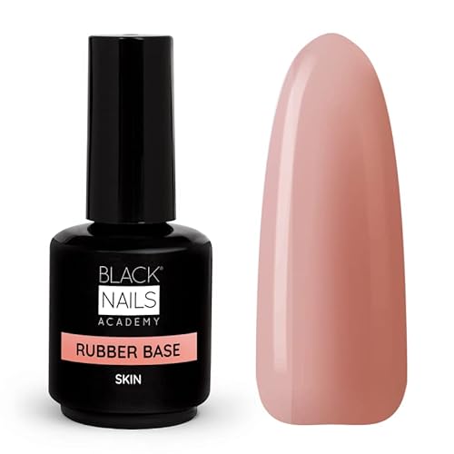 RUBBER BASE SKIN 15ML - BASE DE CAUCHO CON GRAN FLEXIBILIDAD - IDEAL PARA LAS UÑAS FINAS, DEBILITADAS Y QUEBRADIZAS - BLACK NAILS Cover
