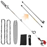 COOCHEER 58CC 2-Cycle Gas Powered Pole Saws, Pole Saws for Tree Trimming 15-Foot Extendable Reach fo