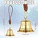 Hanging Brass Bell for Home Door Knob, Golden Hanging Bell with Lanyard, Decorative Bells for Home, Door Decoration, Patio Pendant