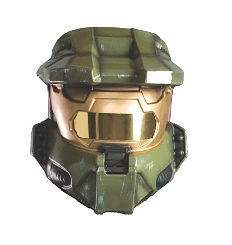 Halo Master Chief Costume Vacuform Half-Mask, Green, One Size Halo Master Chief Costume Vacuform Half-Mask, Green, One Size