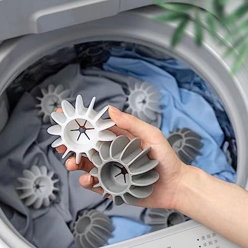 Reusable Magic Laundry Balls, 5/10 Laundry Balls Tangle Free for Washing Machines, Silicone Steamer Dryer Balls Washer Balls Laundry Balls (10pcs) - Thumbnail 4