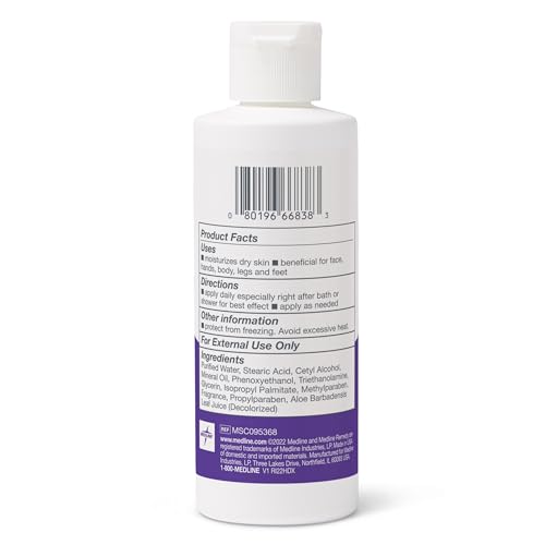 Medline Remedy Essentials Moisturizing Body Lotion, Fresh Scent, 4 oz., Nourishing Skin Care Formula, Hypoallergenic, Pack of 48