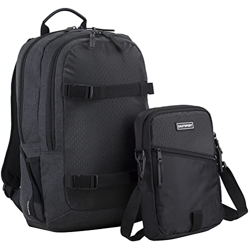 Eastsport (2 for 1) Universal Commuter Backpack w/Matching Shoulder Bag - Black
