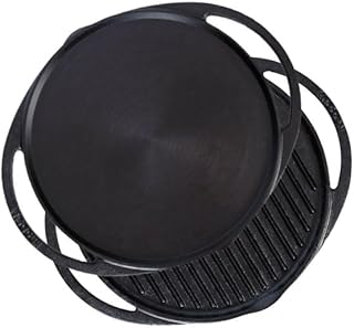 KNOBON Pre-Seasoned Cast Iron Flat Dosa/Roti/Paratha/Uttapam Tawa Pan with 2 Side Handle, Dosa Kallu, Iron Tawa Big Size N Price In India