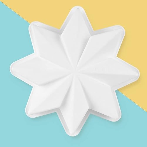 Miniatura 3 de Molde para pastel de gasa con forma de estrella, molde de silicona para hornear mousse de 7 pulgadas, 3D, estrella de ocho puntas, molde para hacer