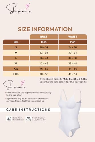 Image of SHAPEMOUR Thong Bodysuit for Women, Slimming Design Shapewear for Women, Tummy Control Body Shaper with Silicone Grip, No Steel Bones for All Day Comfort, Seamless Sculpting Bodyshaper