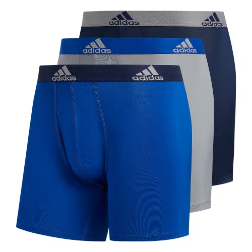 adidas Men's Microfiber Boxer Briefs Underwear (Multipack) Athletic Stretch-Fit