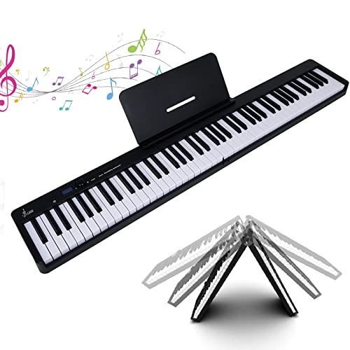 Piano pliant portable 88 touches Bluetooth avec pédale de sustain et étui de transport - Les Beatles, Paul McCartney, John Lennon, RIngo Starr, George Harrison Piano pliant portable 88 touches Bluetooth avec pédale de sustain et étui de transport