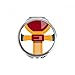 Egypt Red Yellow Blue Scepter Hand Compact Mirror Round Portable Pocket Glass