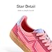 DREAM PAIRS Boys Girls Sneakers Retro Classic Casual Tennis Shoes Lightweight School Walking Low Top Lace Up Footwear for Little/Big Kid,Size 1 Little Kid,Hot Pink,KKUMFN2506
