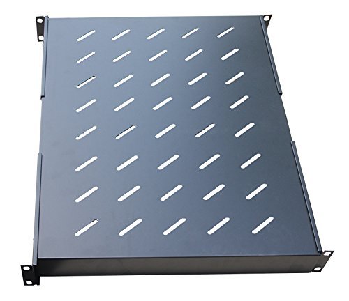 Sysracks Universal Vented Rack Shelf 2-Pack – Heavy Duty 1U Steel Shelves for 19" Server Racks & Network Cabinets, High Airflow Vented Design for IT,