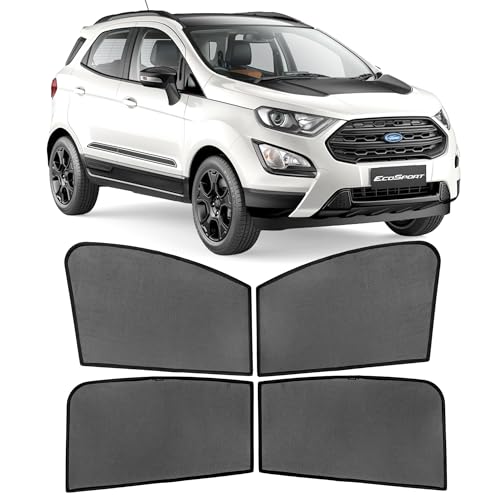 Image of Autostory Custom Fit Non-Magnetic Cotton Mesh Car Sunshade for Ford EcoSport | UV & Heat Protection Car Window Curtains | Privacy Car Sun Shade | Breathable Vehicle Specific Side Window Shades
