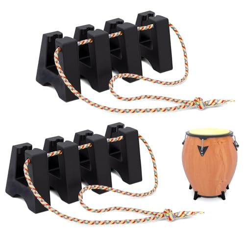 Boao 2 Set Rubber Conga Stand Drum Feet Risers for Conga Accessories