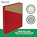 Samsill 0.5 Inch 3 Ring Binder, Made in USA, Economy Round Ring, Clear View Cover, 100 Sheet Capacity - for School, Home, Office - Red, 4 Pack