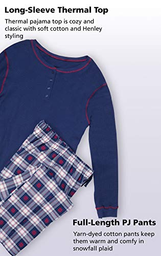 PajamaGram Christmas Pajamas For Family - Matching Family Pajamas Snowfall Plaid4