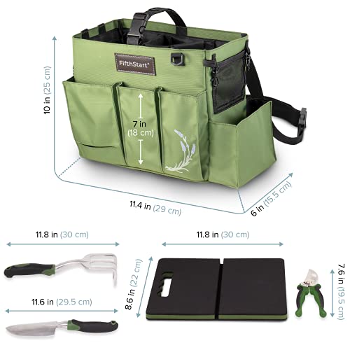 Garden Set Birthday Gifts For Mom. Wearable Garden Tool Set With Knee Pad & Garden Tools. Ideal Grandma Gifts & Mom Gifts. Gift Box Includes Garden Caddy, Tools & Kneeling Mat Birthday Gifts (Green) #TOP6