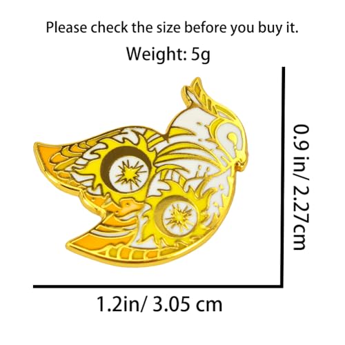 Image of Enamel Pin,Gold Owl Lapel Pin,Unique Metal Badge,Cute Engraving Bird Brooch,Gift for Art and Fashion Enthusiasts Animal Lovers Teens Friends Family,Daily Wear Accessory,DIY Decor