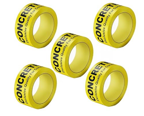 Image of 5 Roll, Per Pack Shuttering Tape /Concrete Tape-35 Meters in Length - 60mm /2.5inch Width, Bopp Tape Used in Slab for Construction of Buildings & Multi-Purpose Use