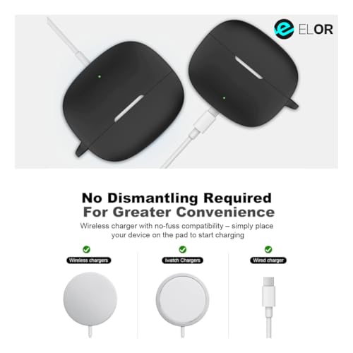 Image of ELOR Premium Silicone Case Cover Compatible with OnePlus Nord Buds 4 Pro (Earbuds Not Included) (Frost White)