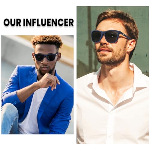 DUCO Retro Round Polarized Sunglasses for Men Women Driving Sun Glasses UV400 Protection Lightweight Frame Shades 30024