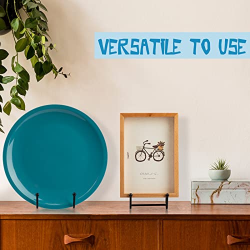 20 Pcs Black Plate Stands For Display, 10 Pcs 4 Inch Metal Frame Plate Holder Display Stand And 10 Pcs 6 Inch Easel Display Rack For Pictures, Photo, Decorative Plate Dish, Collectibles, Tabletop Art #TOP5
