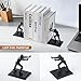 Notakia Man Decorative Vintage Cast Iron Bookends, Heavy Duty Decorative Book Ends for Shelves and Desk, Unique Antique Black Pushing Person Shape Book Holders, Cute Office and Home Decor