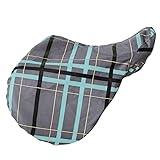 Pessoa Alpine 1200D Saddle Cover Clay/Teal Plaid