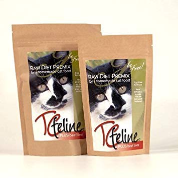 Tcfeline Raw Cat Food Premix/Supplement To Make A Homemade, All Natural, Grain Free, Holistic Diet – With Beef Liver (Regular 17 Oz) Egg Free Formula #TOP1