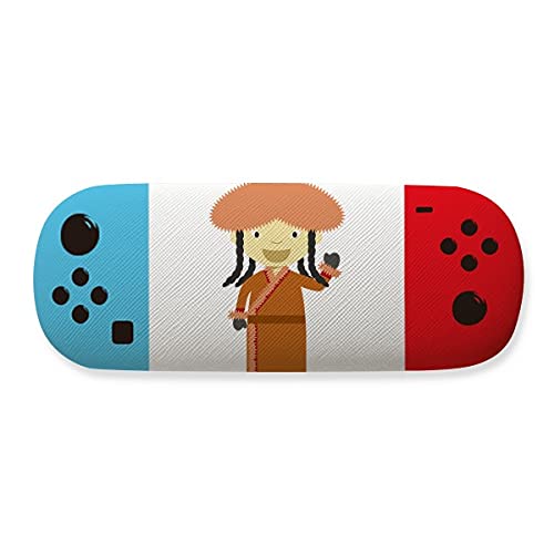 Étui pour lunettes de jeu créatif Smile Overcoat Mongolie contre rayures et poussière