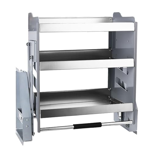 Organizador de armario extraíble, estante de almacenamiento retráctil, diseño que ahorra espacio, soporta 20 kg para cocina, bar, cafetería y salas de almacenamiento