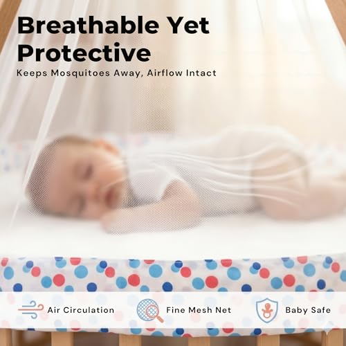 Image of Vparents Sleeping Essentials with Mosquito Net & Spring, Preemie (Blue)