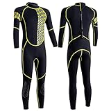 ZHBY Neoprenanzüge Männer 3mm Neopren Tauchen Surfen Vollständige Anzüge Einteilige Schnorchelkleidung Mit Warmem Rückenreißverschluss Quallen-Anzug Für Kajakschwimmen Wassersport