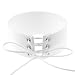 JoJo & Lin Vintage Chic Choker Harajuku Velvet Belt with Exaggerated Collar Chain Necklace for Women Gothic Style Harness Necklace (White)