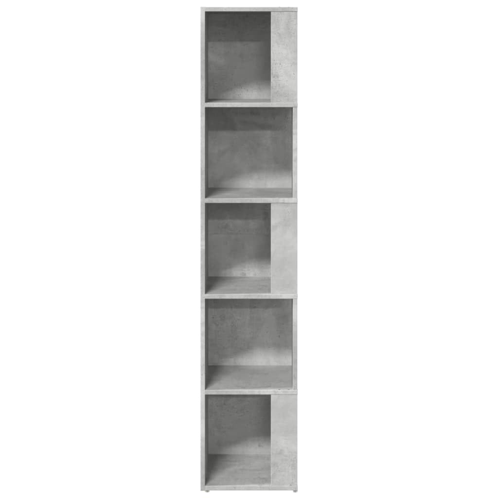 Mobile ad Angolo Grigio Cemento 33x33x164,5 cm in Truciolato
