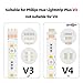 GIDERWEL 6-Pin to 6-Pin LED Strip Connector for Philips Hue Lightstrip Plus V3 and 6 Pin Female Wire,All Standard Width 12mm RGBWW RGBCCT Strip Lights (10pcs,6-pin Male to Male Strips Plugs)