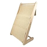 Crynvor Tiragraffi per Gatti Cartone, Tappetino Tiragraffi per Gatti in Sisal, Tiragraffi Verticale con a Forma di L, Letto Graffiatoio in Legno per Divani, Mobili e Pareti(66 x 38.5 x 23.5cm)
