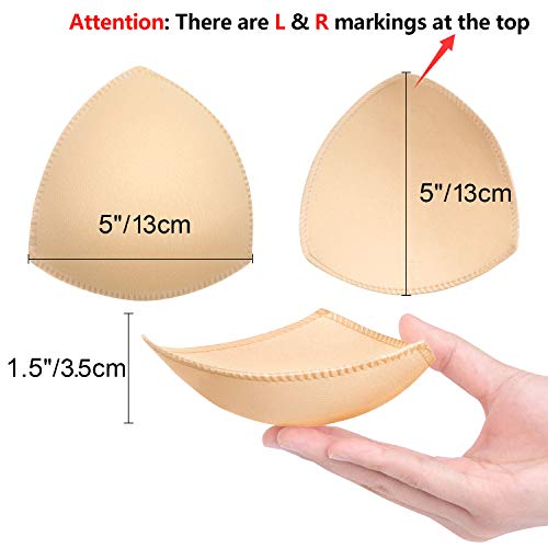 Awpeye Bra Pads Inserts 6 Pairs, Bra Cups Inserts, Removable Breast Enhancers Inserts For Women (Beige) #TOP1