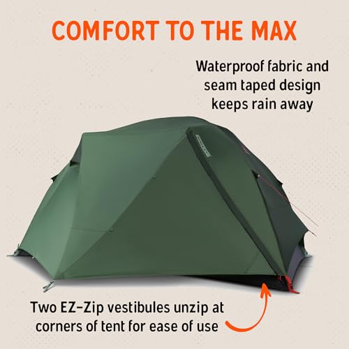 Image of Kelty Wireless Freestanding Camping Tent, 2 4 or 6 Person Size, Huge Interior and Peak Height, Intuitive + Easy to Pitch, Color Coded Setup