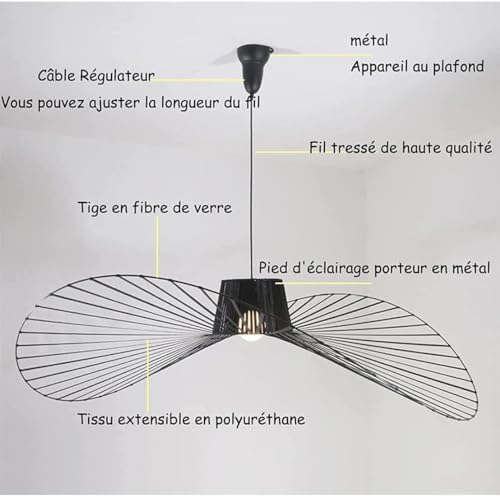 Pendant light LED suspension moderne dimmable avec télécommande table