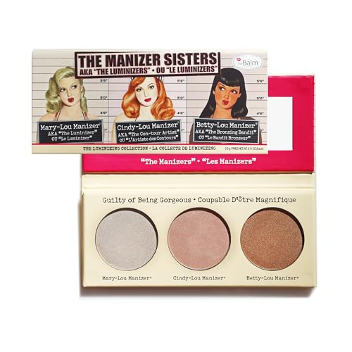 Image of theBalm Manizer Sisters Palette, Multi-Tasking Highlighters, Shimmers, & Shadows
