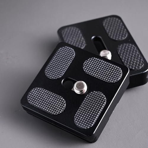 Placa de liberación rápida TEHAUX de aluminio con tornillo 1/4 para trípode DSLR pack de 2 6