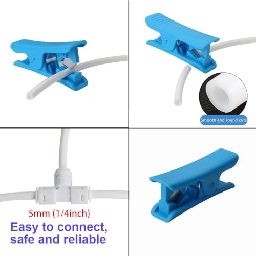 CESFONJER Pushfit Straight Connector for Water Pipe (T+L Type Combo + Shut-Off Valve), L Type Connector 1/4” to 3/8” Fittings - Image 3