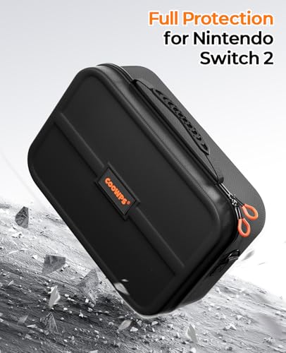 Image of COOWPS Switch 2 Case Bundle for Nintendo Switch 2, with 2-Pack Screen Protector, 6Pcs Thumb Grips, 20 Game Card Slots, Portable Travel Full Protection All In One Storage Case for Switch 2 Accessories
