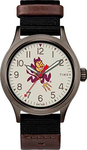 timex tribute men39s collegiate pride 40mm watch - arizona state sun devils with black fastwrap strap