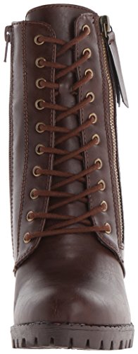 Image of Soda Women's Malia Faux Lace Up Chunky Lug Sole Combat Boot